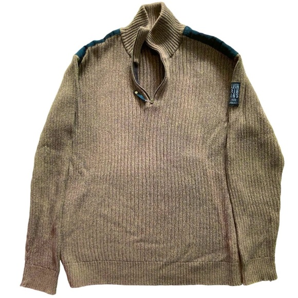 LIKE NEW CKJ Brown Zip Sweater - Picture 1 of 8